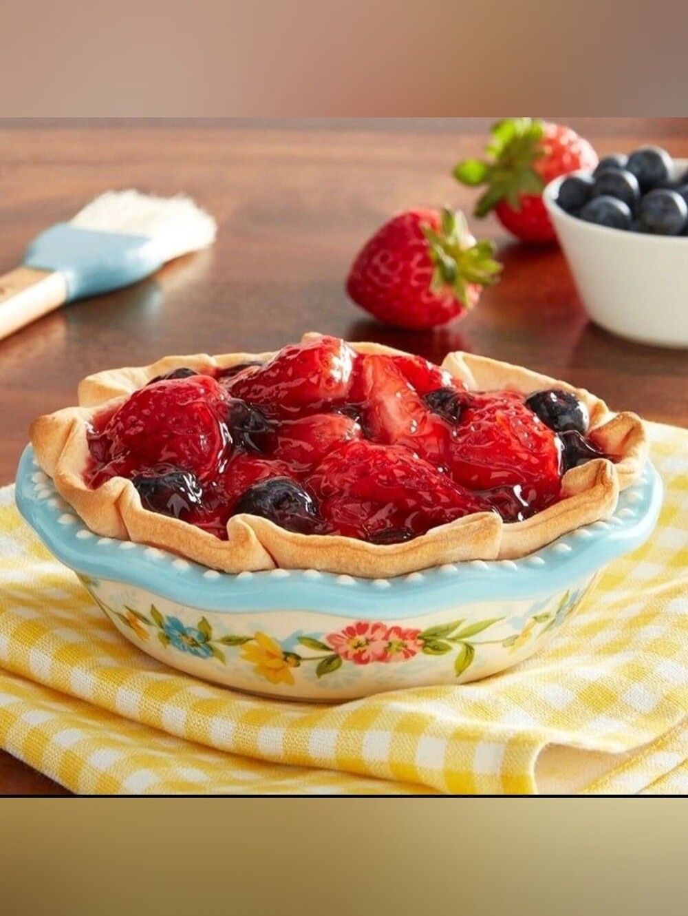 The PIONEER WOMAN Sweet Rose 4.75" Mini Pie Pan Ceramic Stoneware Dish